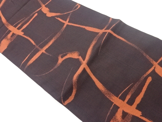 JAPANESE KIMONO / VINTAGE FUKURO OBI / WOVEN ABSTRACT 